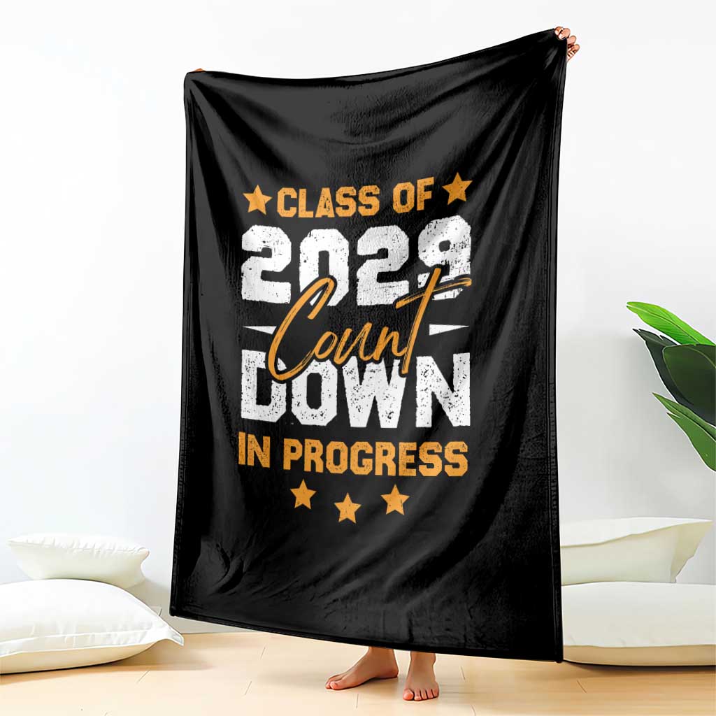 Class Of 2029 Count Down Graduating Throw Blanket