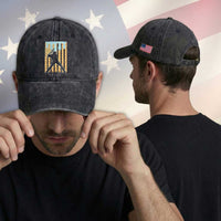 Baseball Drip Washed Cotton Baseball Cap Dripping Ice Cream Sprinkles American Flag Boys