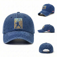 Baseball Drip Washed Cotton Baseball Cap Dripping Ice Cream Sprinkles American Flag Boys