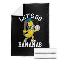 Funny Banana Throw Blanket Lets Go Bananas - Wonder Print Shop