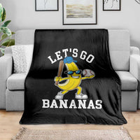Funny Banana Throw Blanket Lets Go Bananas - Wonder Print Shop