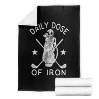 Funny Golfer Throw Blanket Daily Dose of Iron Golf