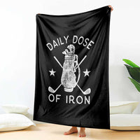 Funny Golfer Throw Blanket Daily Dose of Iron Golf