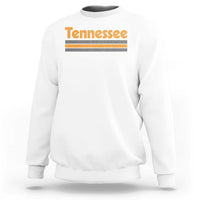 Vintage Tennessee Sweatshirt Retro Classic TN Orange Print Retro Three Stripe