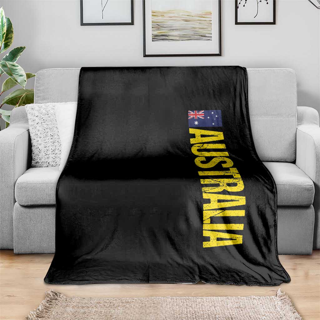 Australia Flag Throw Blanket Patriotic Country Pride Vertical Text Graphic