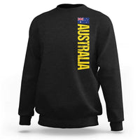 Australia Flag Sweatshirt Patriotic Country Pride Vertical Text Graphic