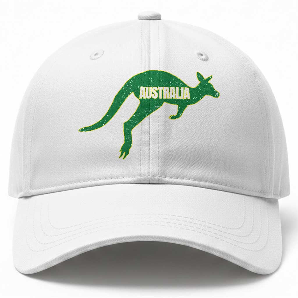 Vintage Kangaroo Australia Baseball Cap Patriotic Country Pride Graphic Aussie Roo Kangaroo