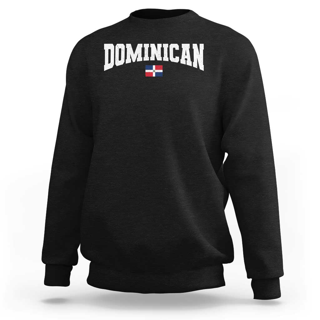 Vintage Dominican Republic Flag Sweatshirt Retro Varsity Caribbean Pride Heritage Gift