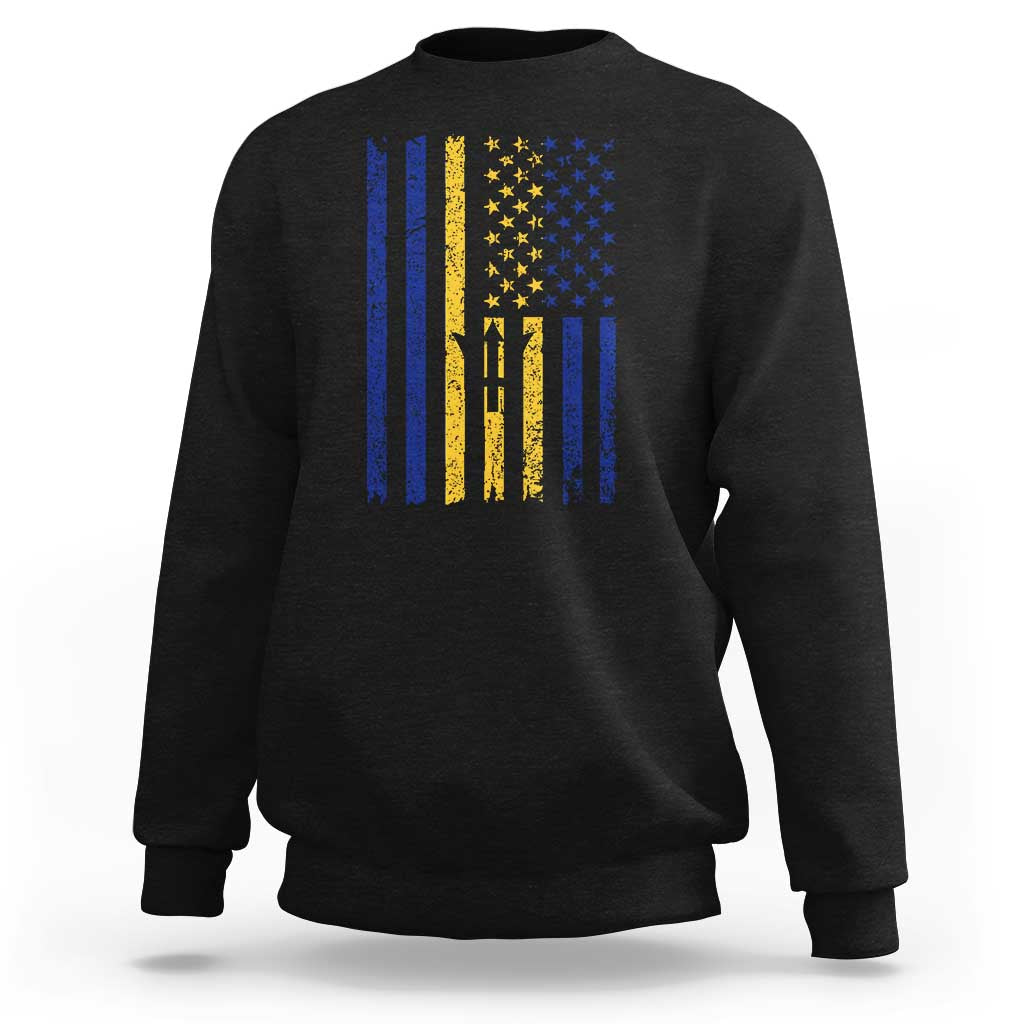 Barbados American Flag Sweatshirt Distressed Barbadian Pride Patriotic Heritage Gift