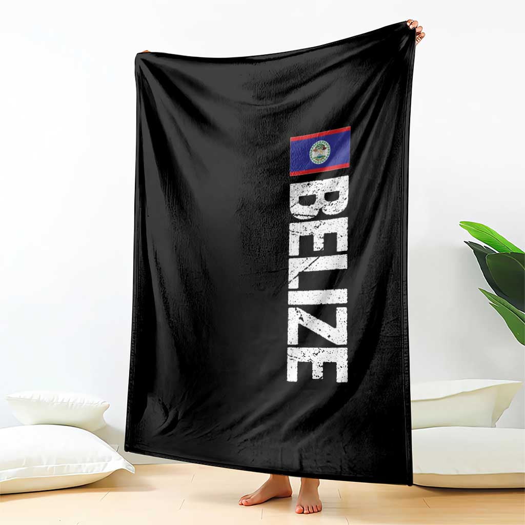 Belize Flag Throw Blanket Distressed Central American Pride Heritage Gift