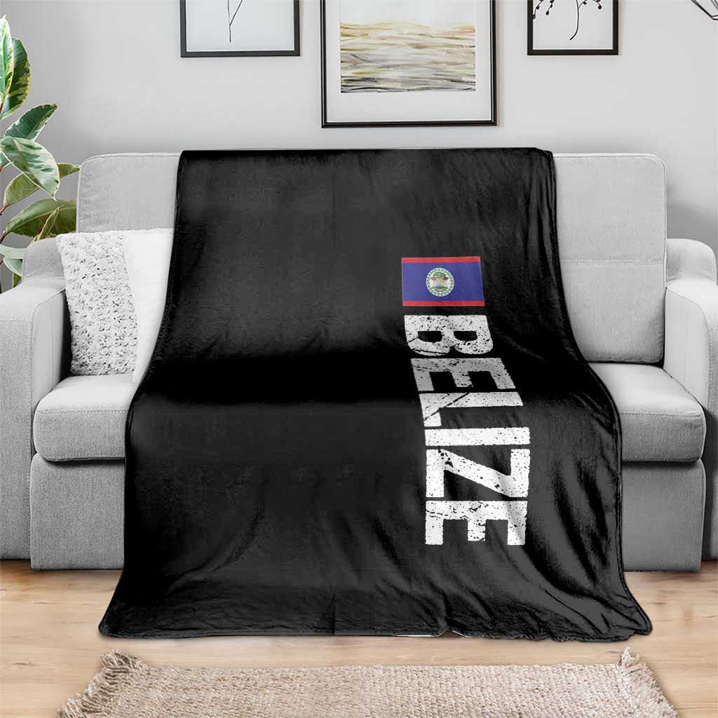 Belize Flag Throw Blanket Distressed Central American Pride Heritage Gift