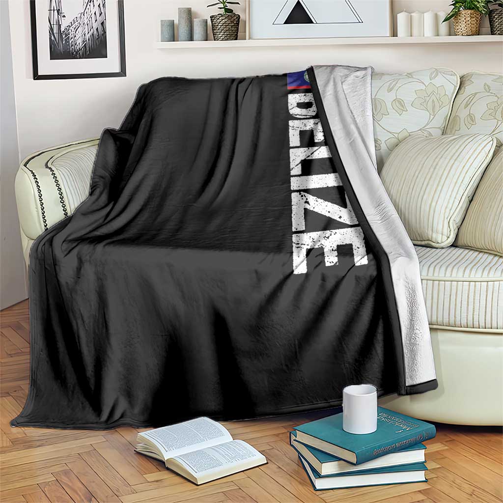 Belize Flag Throw Blanket Distressed Central American Pride Heritage Gift