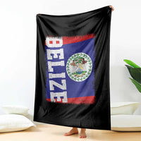 Vintage Belize Throw Blanket Distressed Flag Central American Pride Heritage Gift