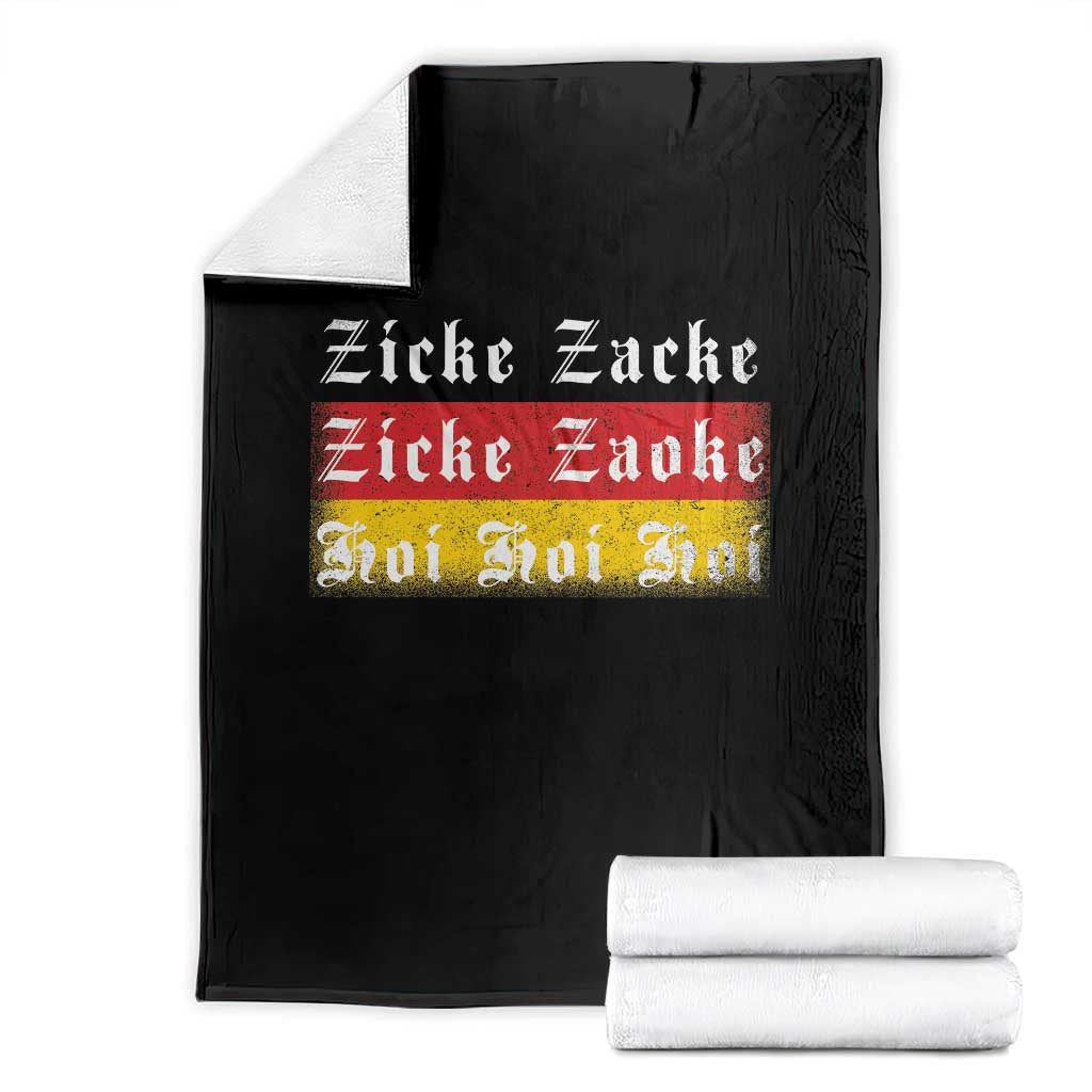 Zicke Zacke Hoi Oktoberfest Throw Blanket Vintage German Flag - Wonder Print Shop