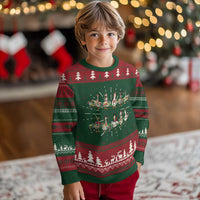 Goose Christmas Knitted Sweatshirt Funny Xmas Lights - Wonder Print Shop
