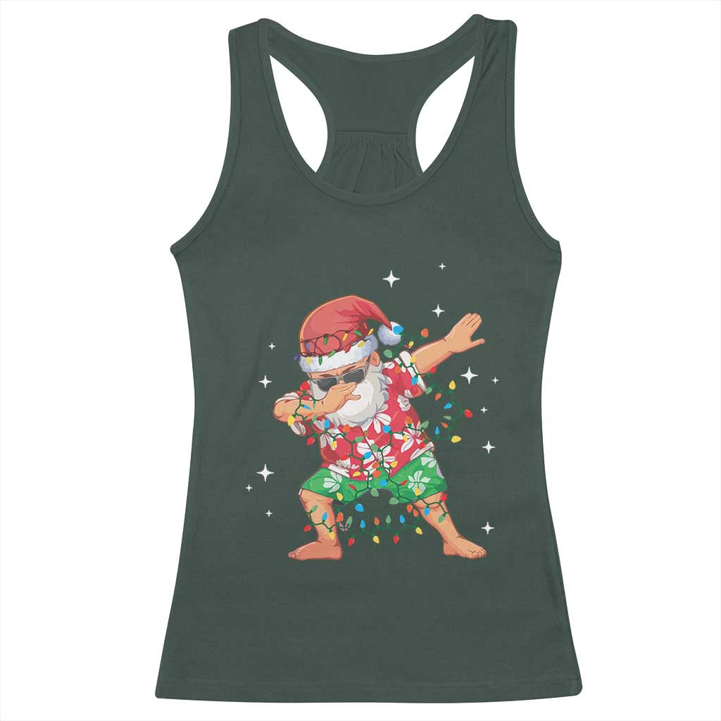 Funny Christmas Racerback Tank Top Dabbing Santa Boys Girls Men Xmas Dab Kid