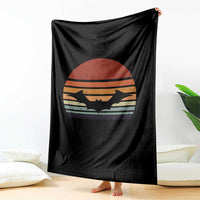 Vintage Retro Fall Halloween Bat Throw Blanket - Wonder Print Shop