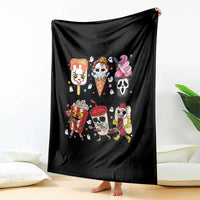 Horror Movie Summer Popsicle Halloween Ice Cream Summerween Throw Blanket - Wonder Print Shop