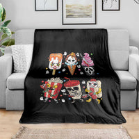 Horror Movie Summer Popsicle Halloween Ice Cream Summerween Throw Blanket - Wonder Print Shop