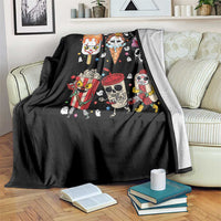 Horror Movie Summer Popsicle Halloween Ice Cream Summerween Throw Blanket - Wonder Print Shop