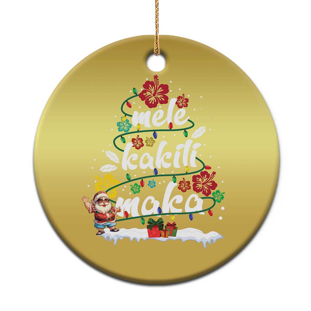 Hawaiian Christmas Tree Christmas Ornament Mele Kalikimaka Beach Family Vacation Xmas Hawaii Santa - Wonder Print Shop