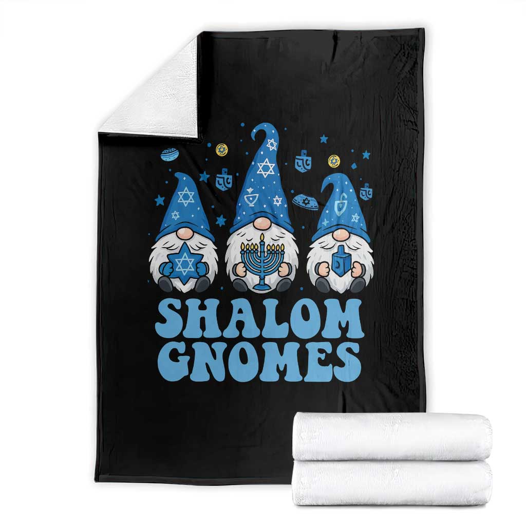 Happy Hanukkah Throw Blanket Retro Groovy Eight Nights Lights - Wonder Print Shop