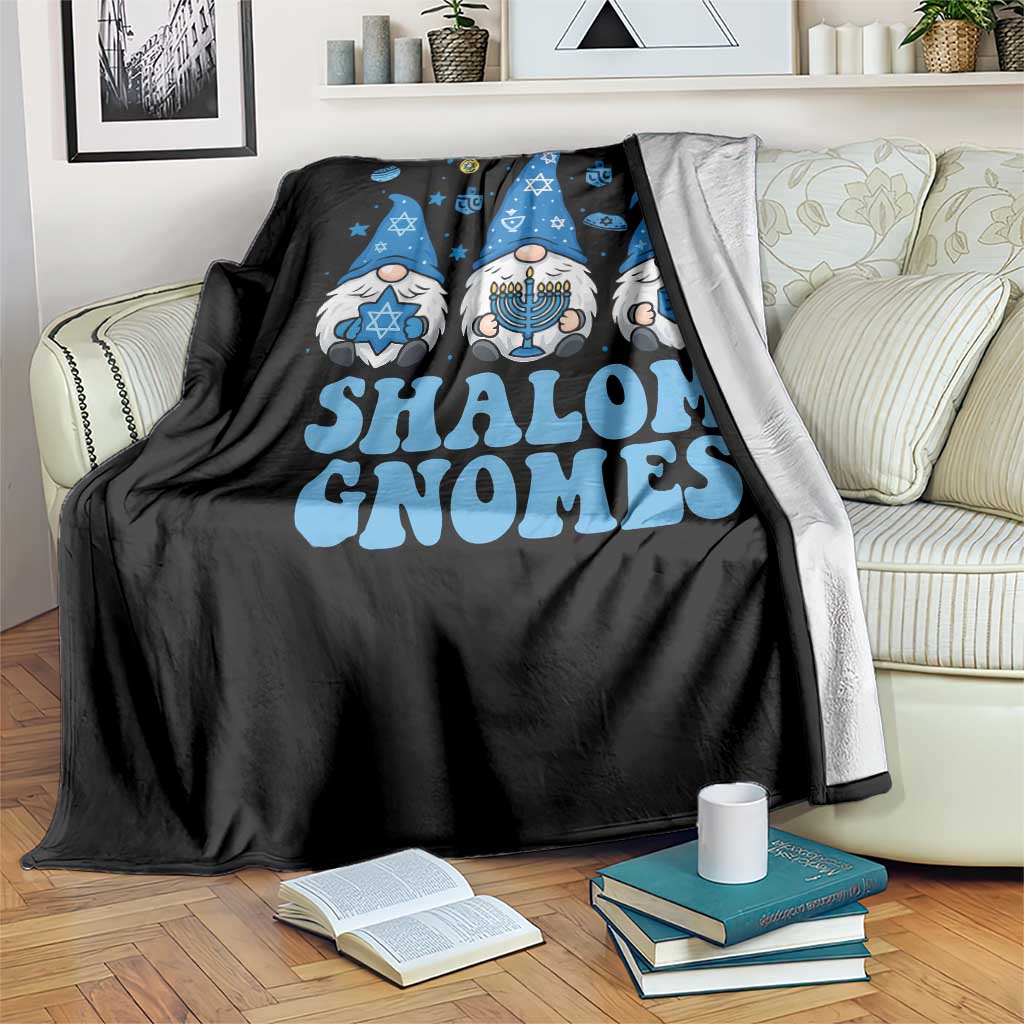 Happy Hanukkah Throw Blanket Retro Groovy Eight Nights Lights - Wonder Print Shop