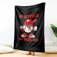 Red October Phillies Throw Blanket Philadelphia Baseball Drip Boy - Wonder Print Shop