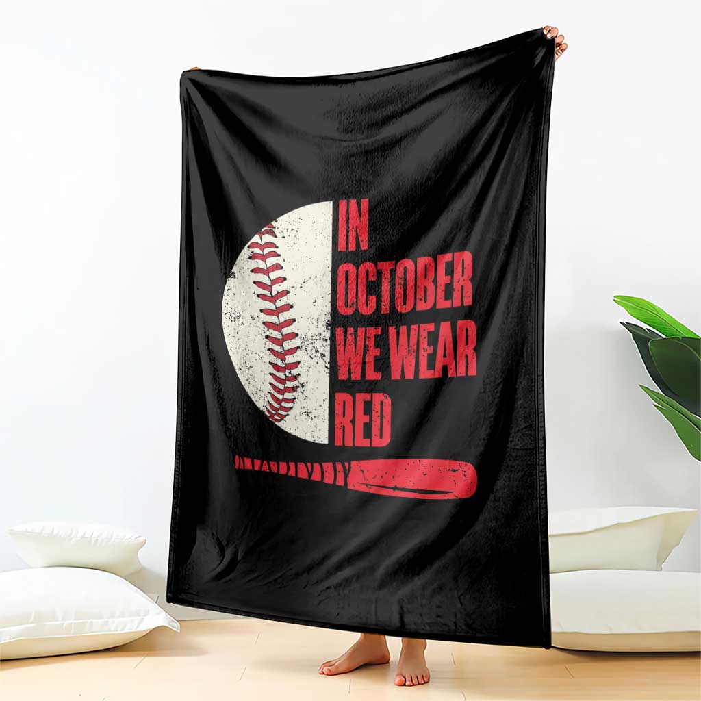 Red October Phillies Throw Blanket Retro Philadelphia Baseball Fan - Wonder Print Shop