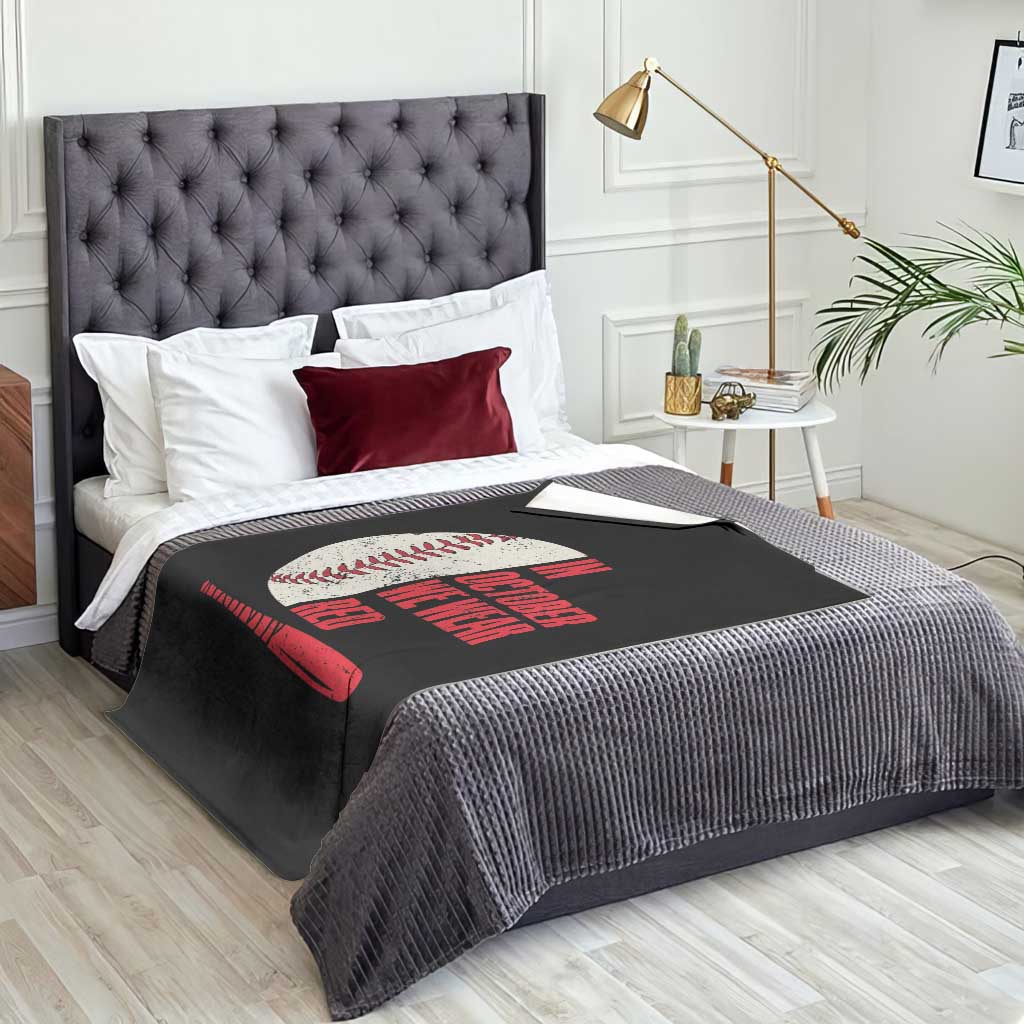 Red October Phillies Throw Blanket Retro Philadelphia Baseball Fan - Wonder Print Shop