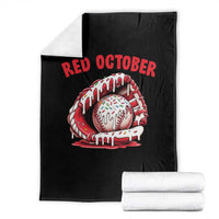 Red October Throw Blanket Baseball Drip Ice Cream Sprinkles Baseball Glove - Wonder Print Shop