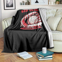 Red October Throw Blanket Baseball Drip Ice Cream Sprinkles Baseball Glove - Wonder Print Shop