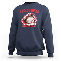 Red October Sweatshirt Baseball Drip Ice Cream Sprinkles Baseball Glove - Wonder Print Shop