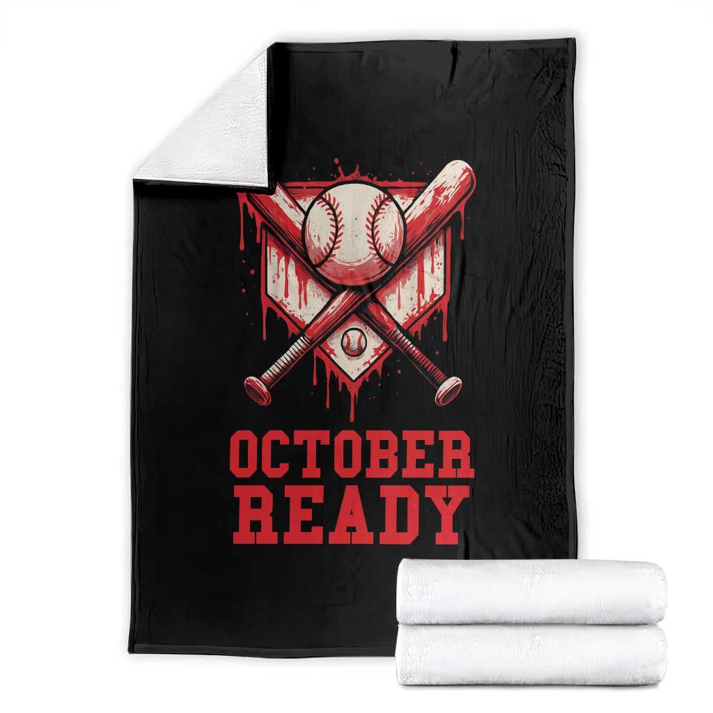October Ready Throw Blanket Philadelphia Playoff Baseball Drip Graffiti - Wonder Print Shop