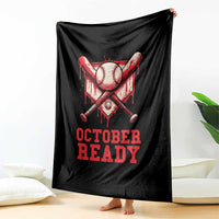October Ready Throw Blanket Philadelphia Playoff Baseball Drip Graffiti - Wonder Print Shop