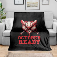 October Ready Throw Blanket Philadelphia Playoff Baseball Drip Graffiti - Wonder Print Shop