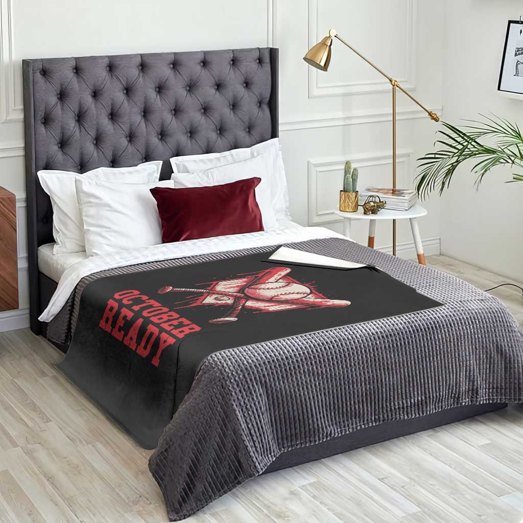 October Ready Throw Blanket Philadelphia Playoff Baseball Drip Graffiti - Wonder Print Shop