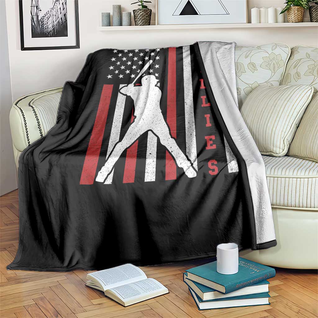 Phillies Baseball Throw Blanket Cool Distressed Philadelphia Red October US Flag - Wonder Print Shop