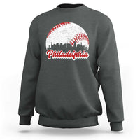 Philadelphia Baseball Sweatshirt Vintage Skyline City - Wonder Print Shop