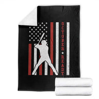 October Ready Throw Blanket Cool Distressed Philadelphia Baseball Fan US Flag - Wonder Print Shop