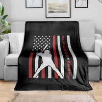 October Ready Throw Blanket Cool Distressed Philadelphia Baseball Fan US Flag - Wonder Print Shop