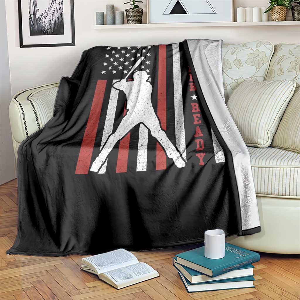 October Ready Throw Blanket Cool Distressed Philadelphia Baseball Fan US Flag - Wonder Print Shop