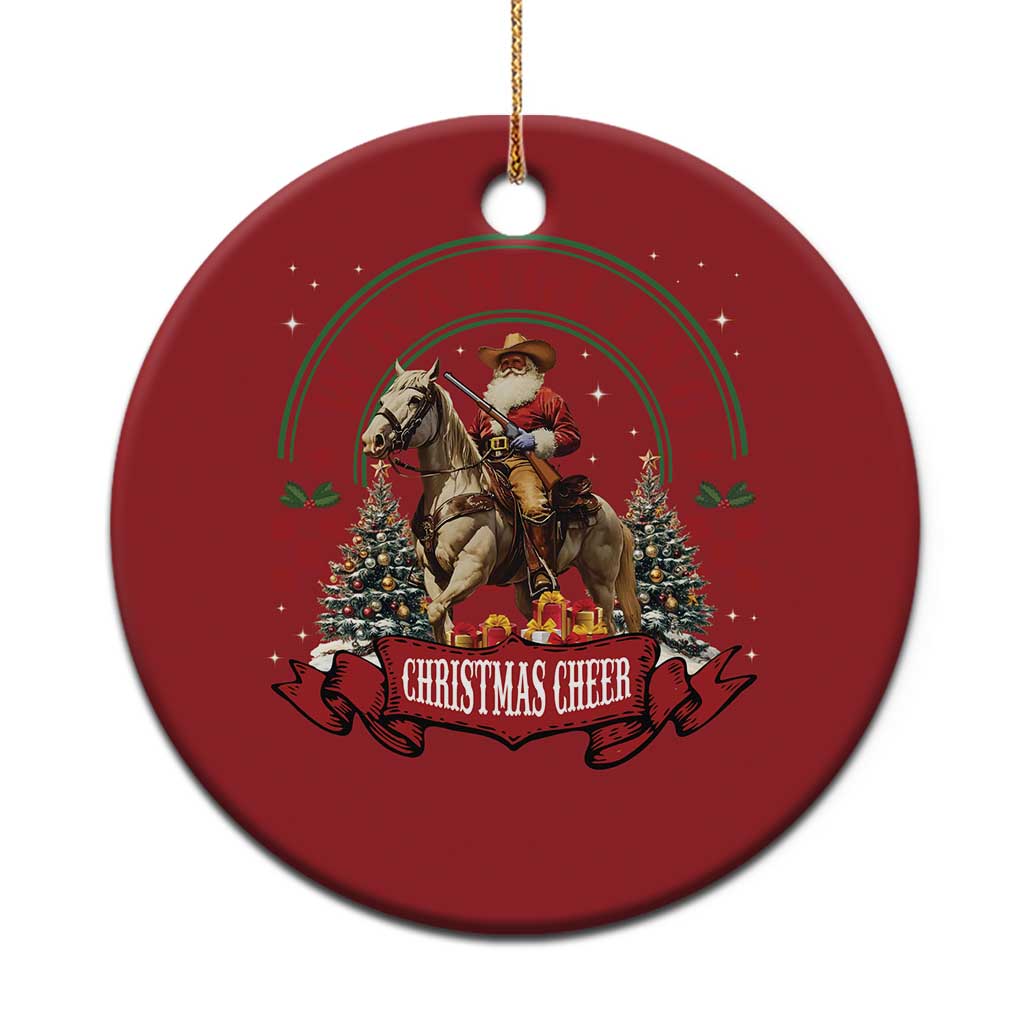 Western Christmas Ornament Howdy Country Christmas Horse Xmas Cheer - Wonder Print Shop