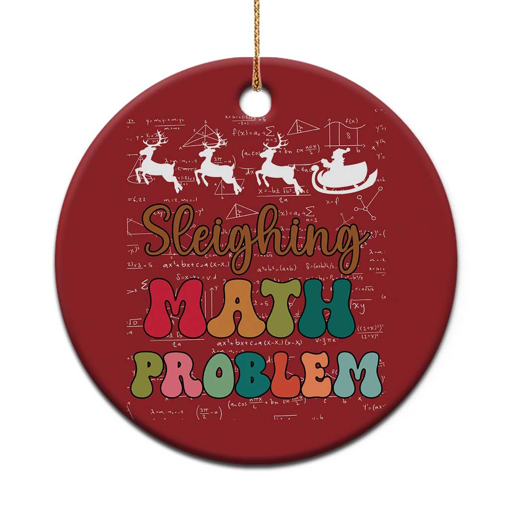 Math Teacher Christmas Ornament Sleighing Math Problem Xmas Gift - Wonder Print Shop