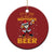 Funny Christmas Santa Claus Drinking Beer Wonderful Time Christmas Ornament - Wonder Print Shop