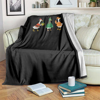 Christmas Ducks Throw Blanket Funny Animals Farm Lover Gift Xmas Light - Wonder Print Shop