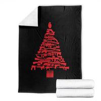 Funny Guns Christmas Throw Blanket 2nd Amendment Xmas Tree Gun Lovers - Wonder Print Shop
