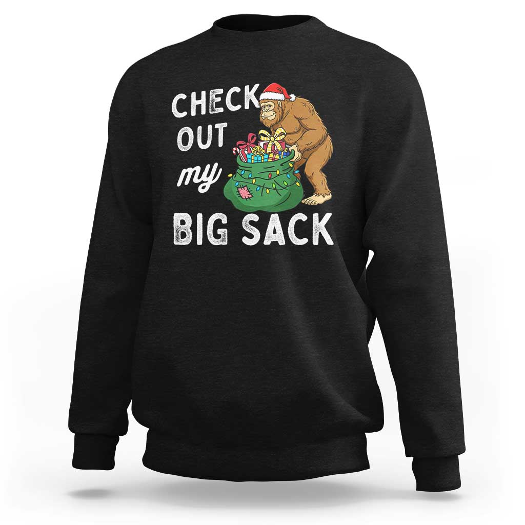 Santa Bigfoot Christmas Sweatshirt Funny Sasquatch Xmas Joke - Wonder Print Shop