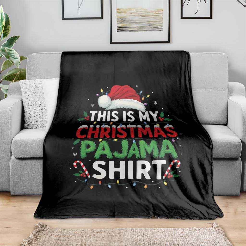 This Is My Christmas Pajama Throw Blanket Funny Xmas PJs - Wonder Print Shop