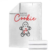 Christmas Pregnant Throw Blanket Baking A Little Cookie Maternity Gingerbread - Wonder Print Shop
